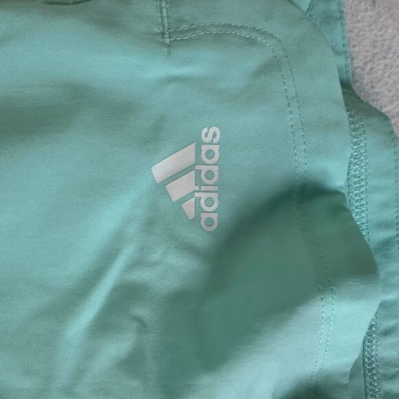 Women's Adidas Aeroready Running Shorts Size Large Mint White UNLINED Track - Picture 5 of 5